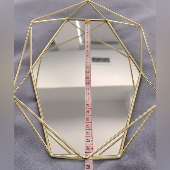 Mirrored and gold angular tray - Picture 5 of 5